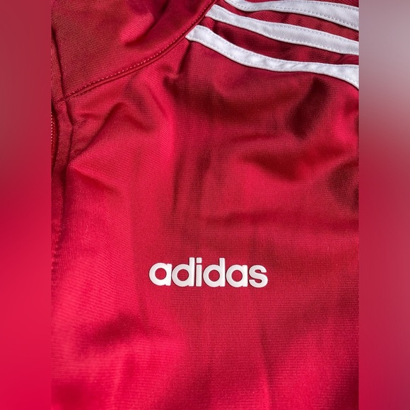 Adidas Women’s Essentials Zip Front Brick Red Track Jacket, Size Small - Picture 7 of 9